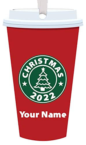 Personalized Coffee Drinker Christmas Ornament Decoration - Venti Red Cup