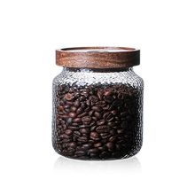 RareCi Glass Storage Jar with Airtight Bamboo Wooden Lid (500ml, 17 Ounce)