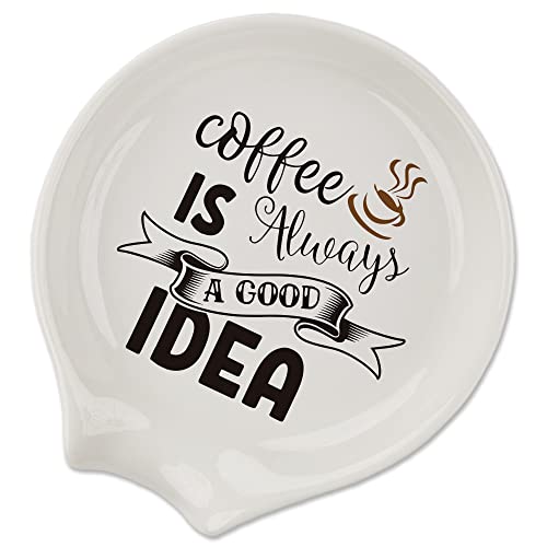 Coffee Spoon Relaxation, Engraved Cute Counter Spoon Holder Humorous Farmhouse Dwelling Bar Coffee Station Desk Equipment Décor, Reward for Coffee Lovers Girlfriend Spouse Husband Anniversary Mates.