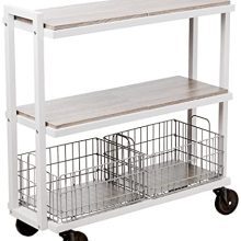 Atlantic Modular Mobile Storage Cart System, 3-Tier, in White