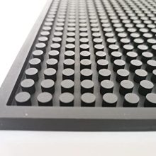 Bar Mat High quality Rubber Barber Service Mat, Black Coffee Bar Mats, Spill Mat for Counter-Top (16''X28'').