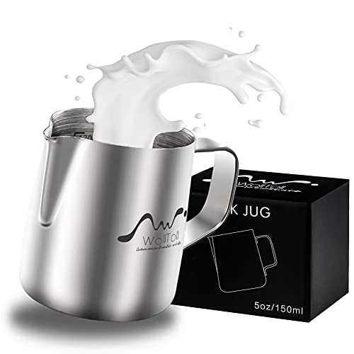 5 oz Stainless Steel Milk Frothing Pitcher - Perfect for Latte Art and Espresso Machines