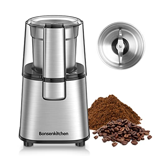 Coffee Grinder Electrical, Large Capacity Coffee Grinder for Coffee Bean, Spices, Nuts, Herbs, Grains, Coffee Bean Grinder with 1 Stainless Steel Blades Removable Bowl. 