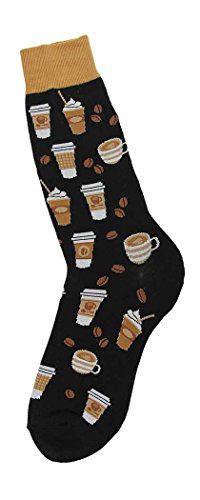 Foot Traffic Men's Funny Coffee-Themed Socks - Brewed Perfection for Your Feet
