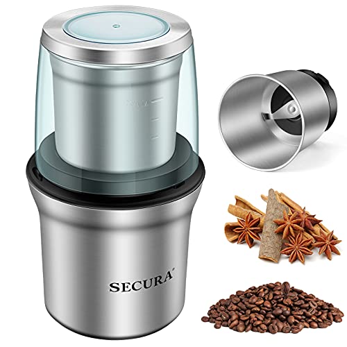 Experience the Perfect Grind Every Time with Our Powerful and Efficient Secura Electric Coffee and Spice Grinder.
