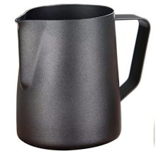 Crafting Perfection: CACAKEE Milk Frothing Pitcher - 12 OZ/350ML, Matte Black
