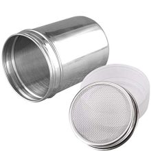 Stainless Steel Powder Sugar Shaker with Fine Mesh Lid - Ideal for Cinnamon, Icing Sugar, Cocoa, Flour, Chocolate, Coffee, Cappuccino & Latte - Sifter Sprinkler Dredgers for Perfect Results.
