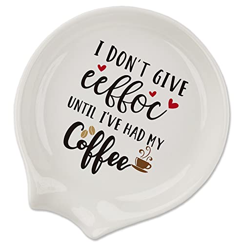 Gift for Coffee Lovers Engraved Cute Counter Spoon Holder