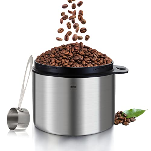 Premium Stainless Steel Coffee Bean Canister - Keep Your Coffee Fresh and Flavorful