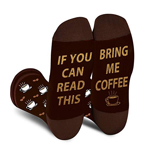 Upgrade Your Sock Game with Funky and Fun 'If You Can Read This Bring Me Coffee' Socks - Great for Men, Boys and Teens as a Christmas Stocking Gift