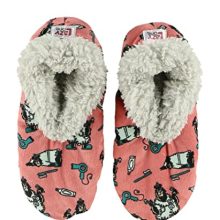 Cozy Fuzzy Feet Slippers for Girls - Cute Espresso, Latte Sleep, Donut Design, Non-Skid, Fleece-Lined House Slippers by Lazy One.