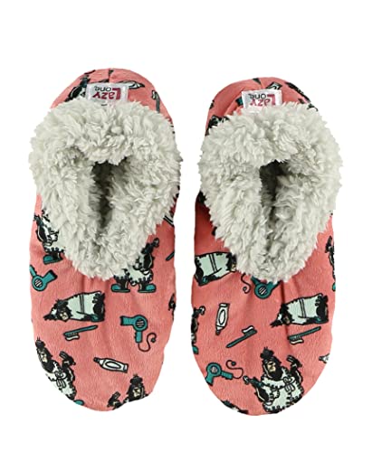 Cozy Fuzzy Feet Slippers for Girls - Cute Espresso, Latte Sleep, Donut Design, Non-Skid, Fleece-Lined House Slippers by Lazy One.