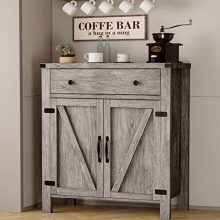 Farmhouse Buffet Cabinet with Storage - Gray Wash
