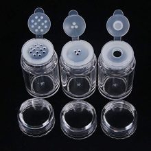  Empty Containers with Sifter, Lids, and Glitter Powder - Ideal for Travel and Cosmetics.