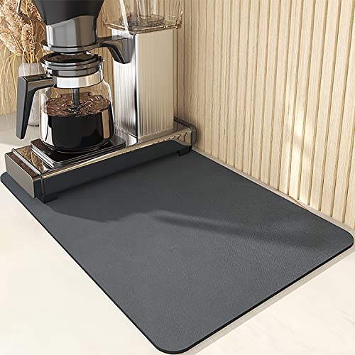Mimore Coffee Mat - Coffee Bar Mat for Countertop 24x16 - Absorbent Hide Stain Anti-Slip Coffee Bar Accessories Under Coffee Maker Espresso Machine