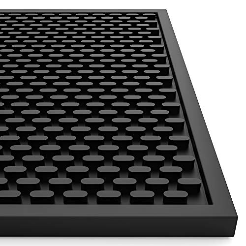 AXIESO Silicone Bar Mat - 0.5 Inch Thick, Heat-Resistant, and Food-Safe Drip Mat