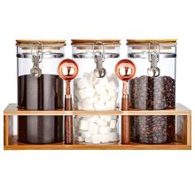 Bamboo Seal & Display Glass Jars - Your Kitchen's Secret to Freshness