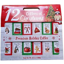12 Gourmet Coffees of Christmas Holiday Gift Set