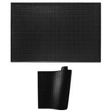 Upgrade Your Bar or Restaurant with Durable and Stylish 18" x 12" Rubber Bar Spill Mat: Non-Slip, Versatile and Good for Dish Drying, Draining Counter tops and Extra (Pack of 1).