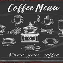 Sokomurg Retro Vintage Funny 8"x12" Indoor Coffee Menu Metal Aluminum Sign