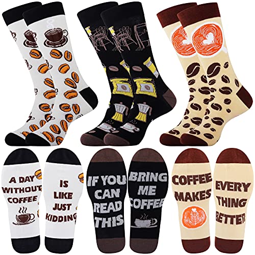 Jeasona Funny Coffee Socks - Perfect Men's Gifts for Fun and Style