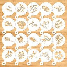 Konsait 20 Pack Cake Stencil Templates Ornament