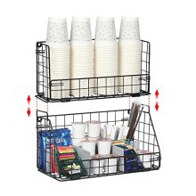 Wall-Mounted Stackable Cup Lid Dispenser and Coffee