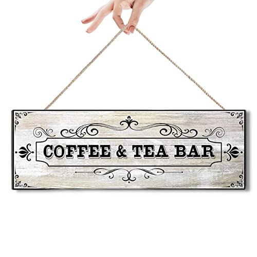 Rustic Coffee & Tea Bar Sign for Farmhouse Decor - Perfect for Coffee Lovers!