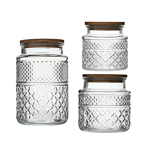 Kitchen Decor with Vintage Embossed Glass Canisters