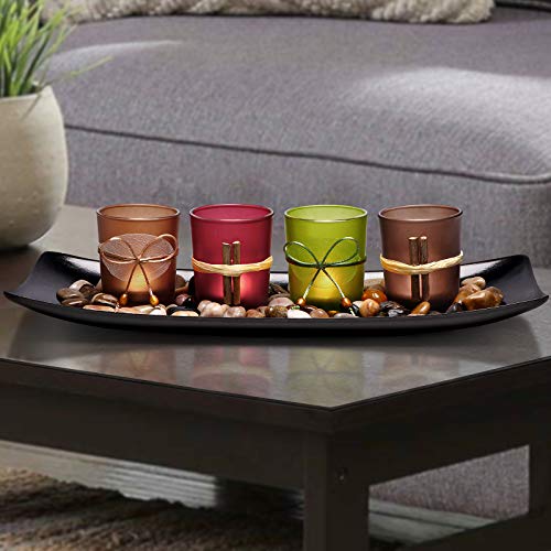 LAMORGIFT Home Decor Candle Holders Set for Christmas Table Decorations