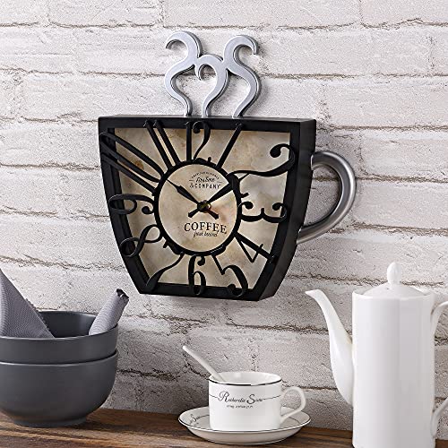 FirsTime &Co. Coffee Mug Wall Clock - Brew Time in Style
