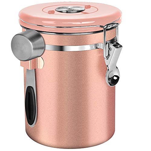 NEX 22oz Rose Gold Coffee Canister: Freshness Preserved in Style