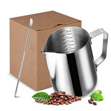 Craft Perfect Froth with the 20oz Milk Frothing Pitcher - 304 Stainless Steel Elegance for Coffee Art Enthusiasts!