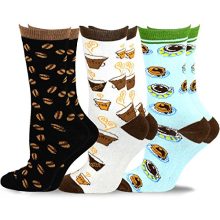 TeeHee Ladies's Foods Crew Socks 3-Pack - Savor the Fun of Food Fashion