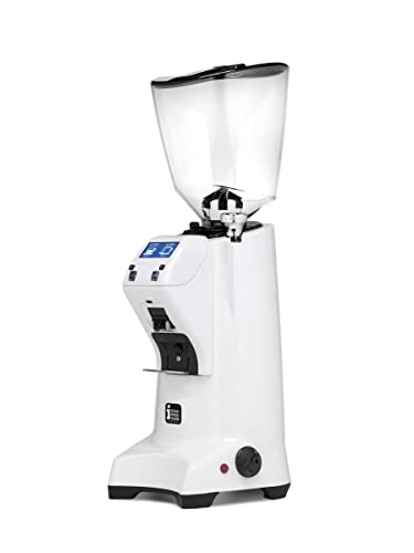 Eureka Olympus 75 Neo Hi-Speed Espresso Grinder in White with Steel Burrs and Volumetric Programming