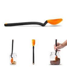 Mini Supoon Silicone Cooking Spoon in Orange with Measuring Lines – Non-Stick Multifunctional Utensil for Scraping, Stirring, and Serving