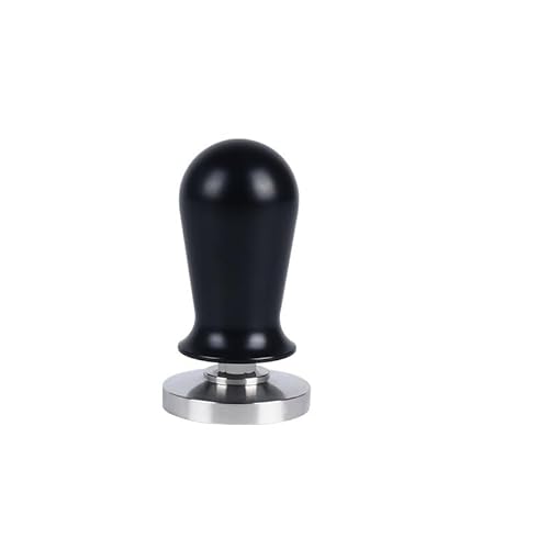 Premium 58MM Black Espresso Tamper with Calibrated Spring Loaded Mechanism and Flat Stainless Steel Base for Consistent Coffee Grounds Compression