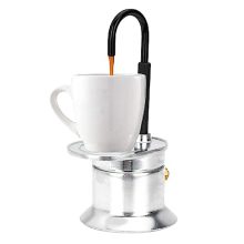 Mini Stovetop Coffee Maker - 1 Cup Italian Espresso Maker in Aluminum with Lightweight Design for Outdoor Use