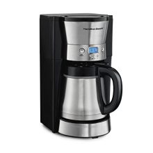 Hamilton Beach 10-Cup Programmable Coffee Maker with Thermal Carafe, Auto Shutoff, and Three Brewing Options