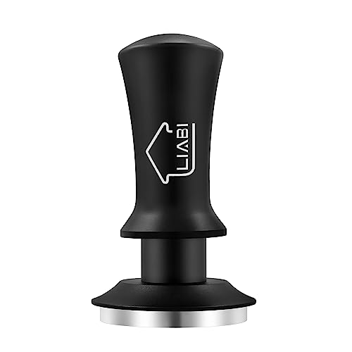 51mm Spring-Loaded Espresso Tamper with Stainless Steel Base and Aluminum Stand – Professional Coffee Tool