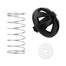 Spring-loaded stopper kit for coffee makers, including spring, silicone pad, and stopper, designed for Hamilton Beach and Mr. Coffee models