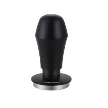 Black 54mm Kafvalubre Espresso Tamper with Stainless Steel Base and Ripple Design, Ideal for Bottomless Portafilters