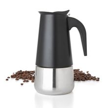 Mixpresso 6-Cup Stovetop Espresso Maker in Stainless Steel – Ideal for Home and Camping Use