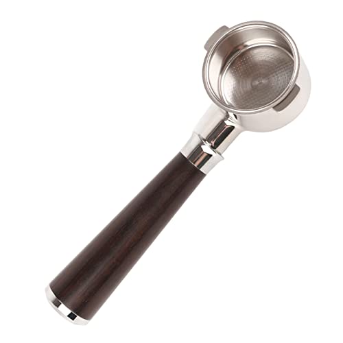 Stainless Steel Portafilter with Wooden Handle for Delonghi ECO310 - Detachable Design with 51mm Filter Basket