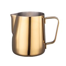 XANHOY Stainless Steel Milk Frothing Pitcher with Built-in Thermometer - 350ml Latte Art Jug for Coffee and Milk Steaming