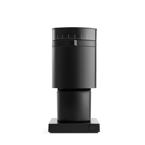 Fellow Opus Conical Burr Coffee Grinder with 41 Adjustable Settings in Matte Black Finish for Precise Espresso, Drip, and Cold Brew Grinding 