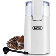 Gevi Electric Stainless Steel Coffee Grinder - Noiseless Operation for Espresso and Brewed Coffee, Compact Design with Adjustable Grind Settings