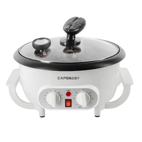 CAFEMASY Electric Coffee Bean Roaster with Timer and Temperature Control – Automatic Roasting Machine for Home Use