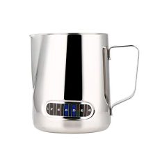 600ml Stainless Steel Milk Frothing Pitcher with Built-in Thermometer – Ideal for Espresso, Cappuccino, Latte, and Hot Chocolate