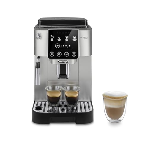 De'Longhi Magnifica Start Automatic Espresso Machine with Built-in Grinder and Manual Milk Frother – Silver